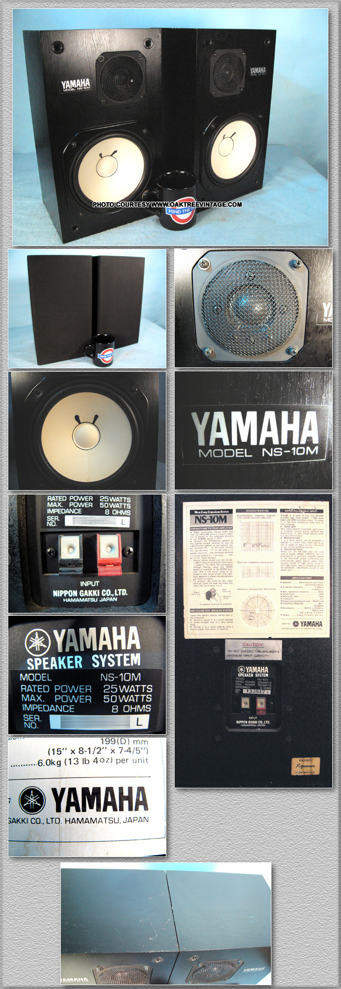 Yamaha Speaker Parts / Spares, Woofer, Mids, Tweets, Drivers.